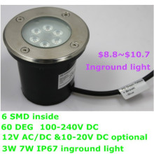 green energy energy saving whosale 3w 7w led inground light ip67 water proof three years warranty